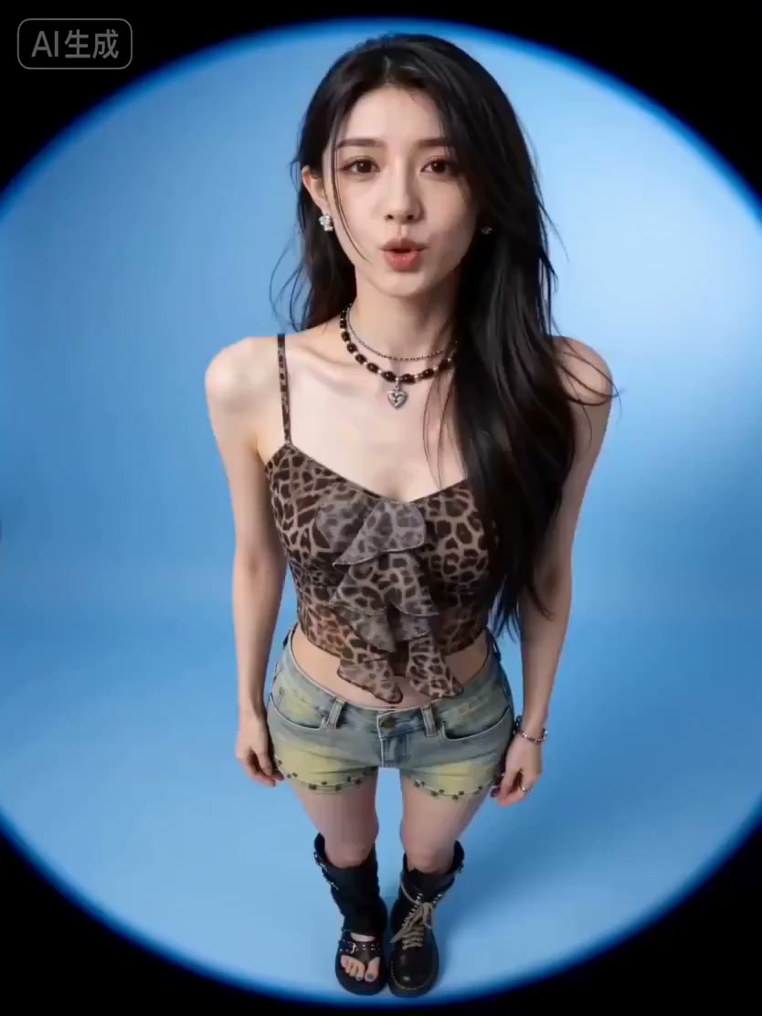 鱼眼镜头下的百变时尚少女 · 来源示例