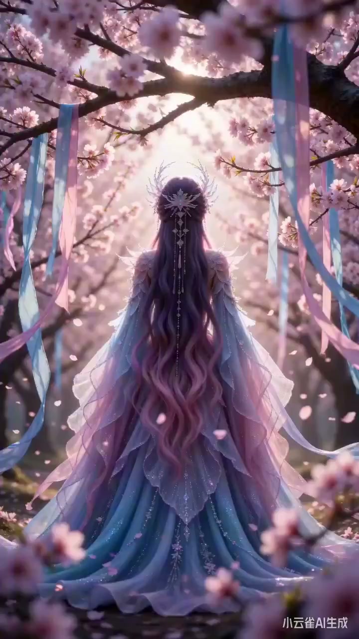 梦幻桃林仙子紫粉霓裳漫舞 · 来源示例