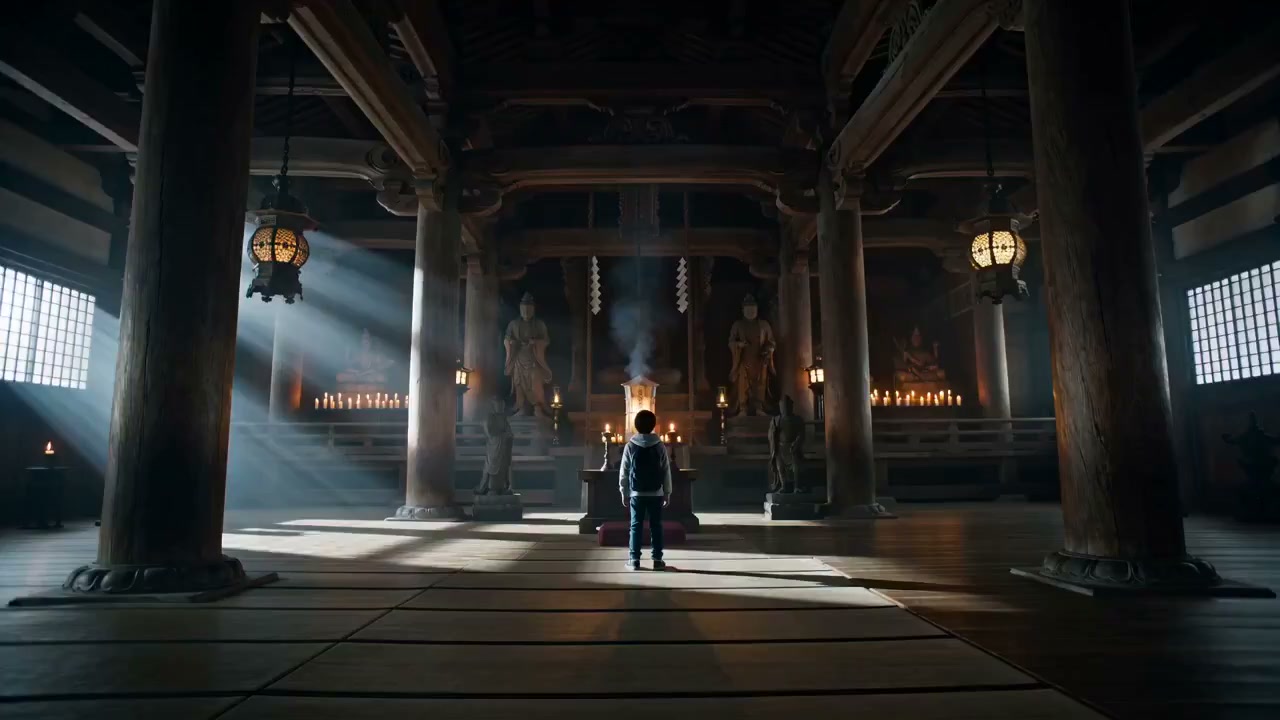 古寺月夜下的少年英雄觉醒 · 来源示例