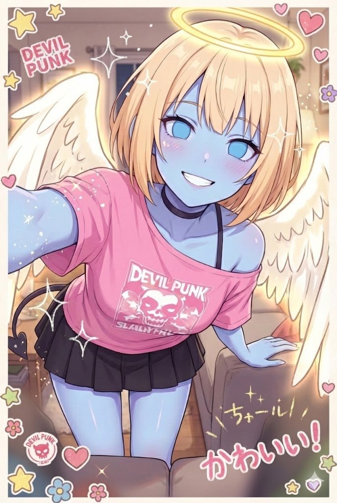 梦幻日系大头贴风格少女柔光美颜 · 来源示例