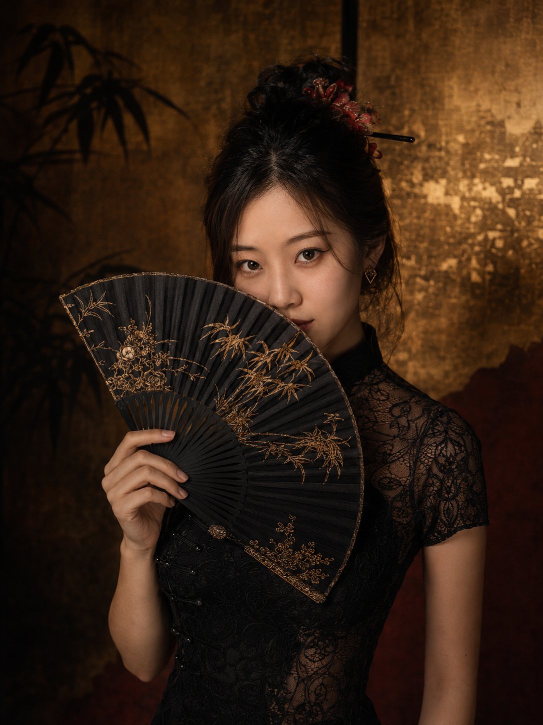 暗黑系新中式黑金东方美学写真 · 其他来源示例