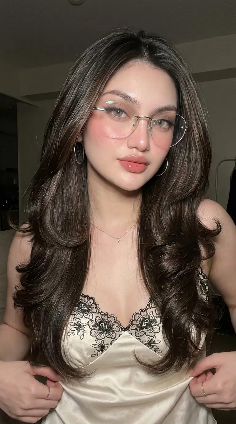 手机闪光灯质感复古美学女性肖像 · Additional source example