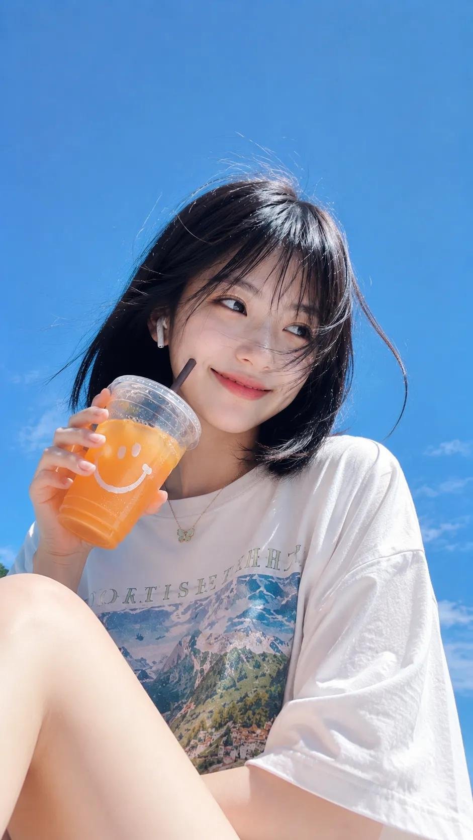 清新阳光夏日少女超写实人像 · 其他来源示例
