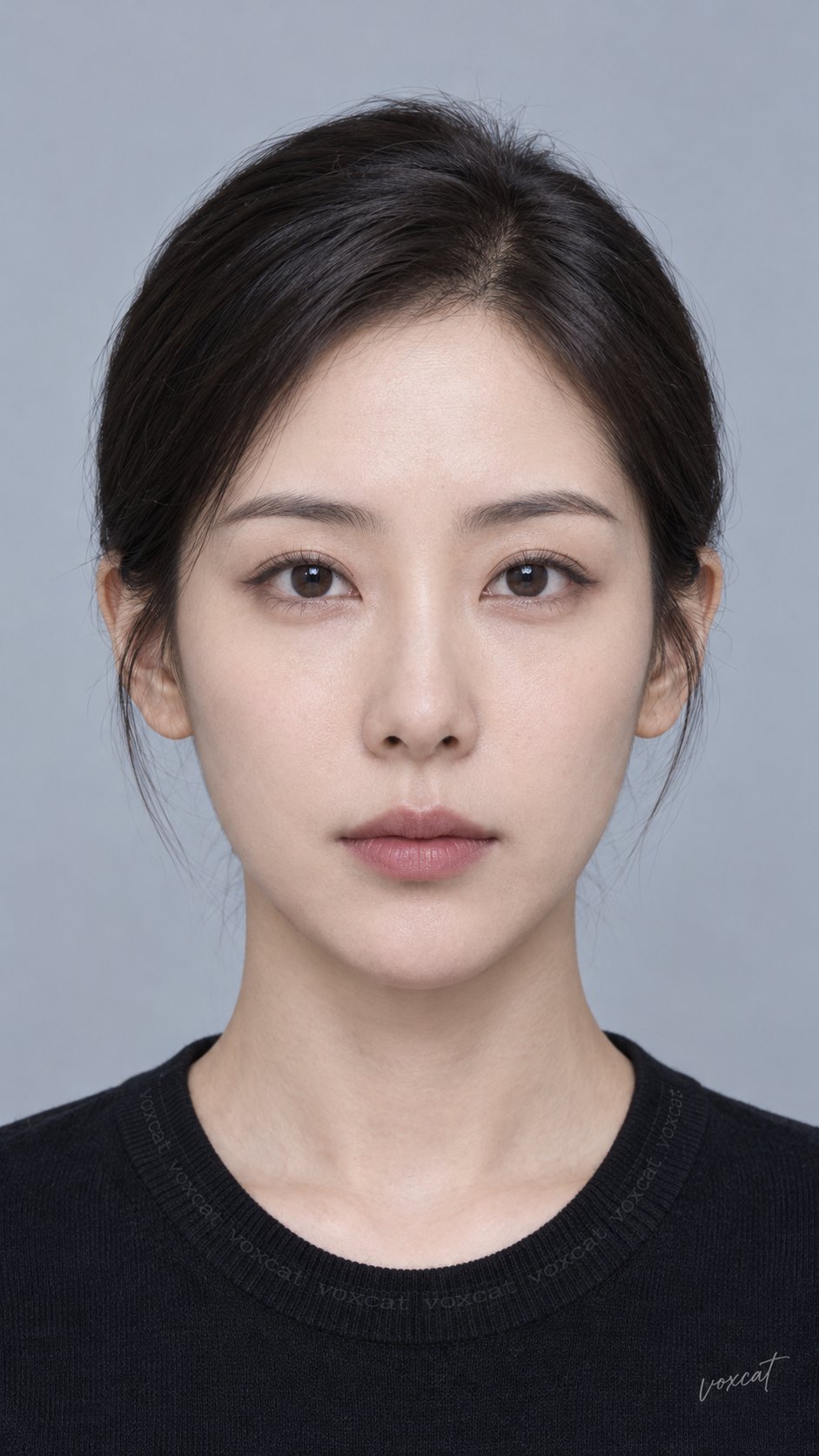 东方女性清雅端庄证件照 示例图