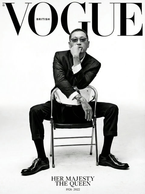 英伦Vogue封面级男士时尚肖像 - AI图片提示词示例