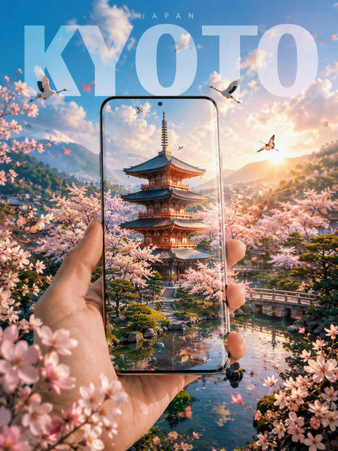 伦敦旅行海报手机视窗创意大片 - AI图片提示词示例