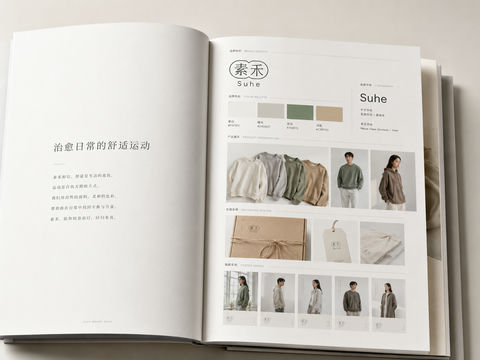 素禾品牌全案极简治愈系画册视觉摄影 - AI图片提示词示例