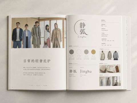 静弧品牌全案：东方治愈系轻奢视觉设计画册 - AI图片提示词示例