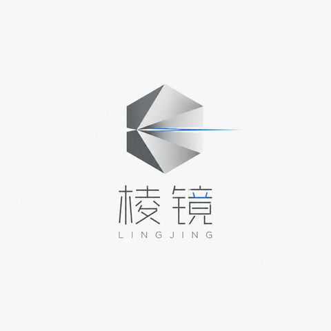 极简科技棱镜品牌Logo设计高端质感 - AI图片提示词示例