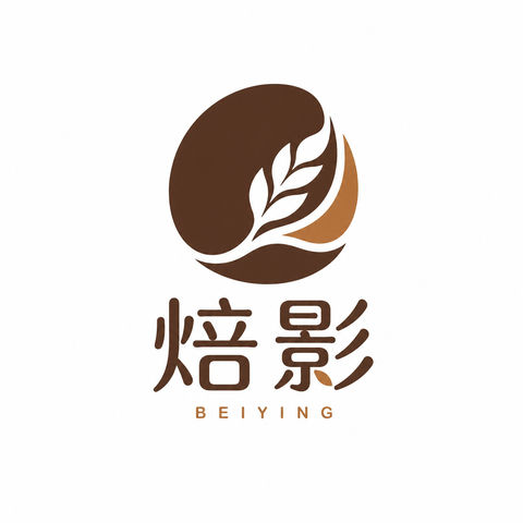 焙影手作精品面包店暖意麦穗标志 - AI图片提示词示例