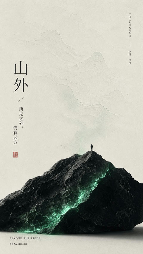 东方当代艺术海报生成框架 - AI图片提示词示例