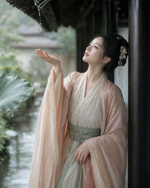 东方古风女性高级时尚画报 - AI图片提示词示例
