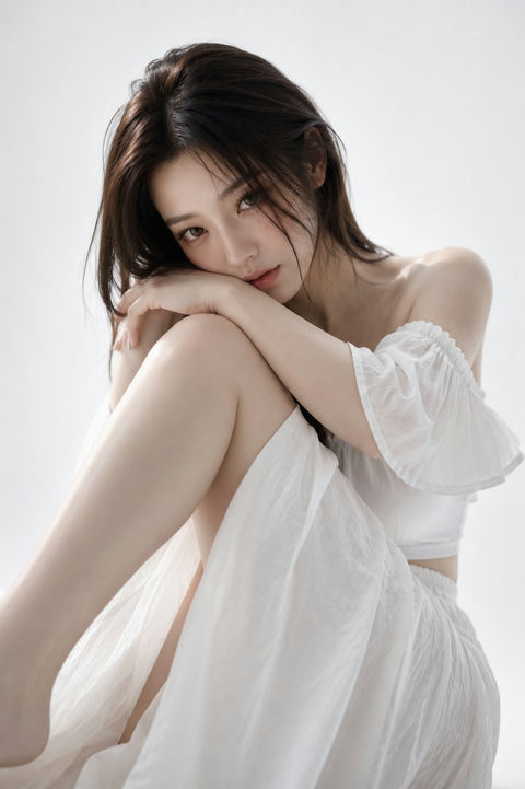 超现实高时尚亚洲女性肖像 - AI图片提示词示例