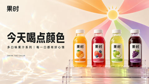 缤纷果汁系列：每一口都是彩虹心情 - AI图片提示词示例