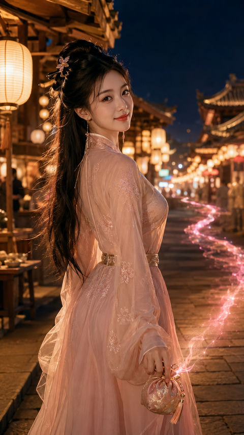 大唐幻梦：灵市识香寻踪美人 - AI图片提示词示例