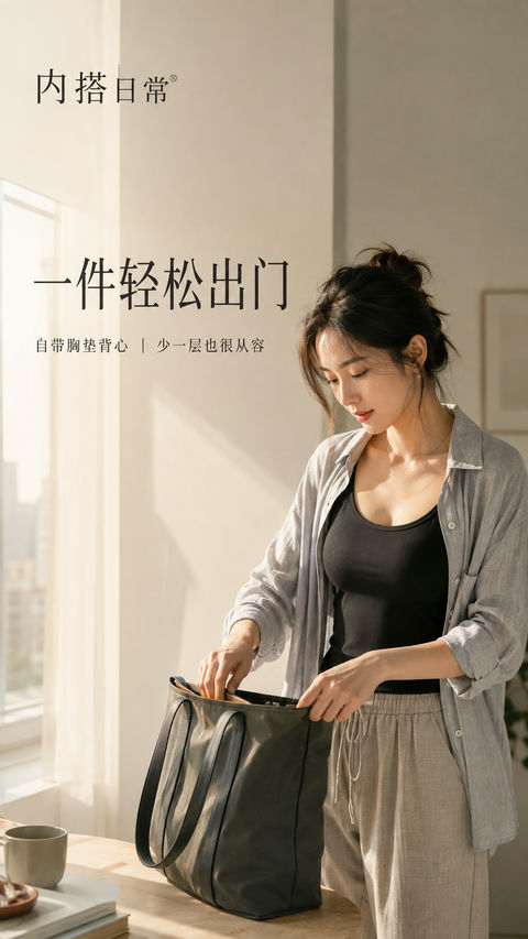 极简美学轻薄网纱文胸高端商业海报 - AI图片提示词示例