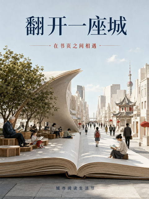 翻开一座城：纸雕艺术下的城市阅读节 - AI图片提示词示例