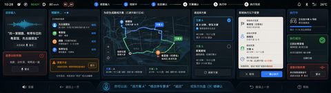 32比9超宽屏AI智能座舱助手全流程UI - AI图片提示词示例