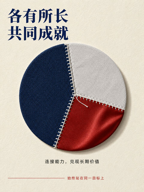 缝合异能的承诺抽象品牌海报 - AI图片提示词示例
