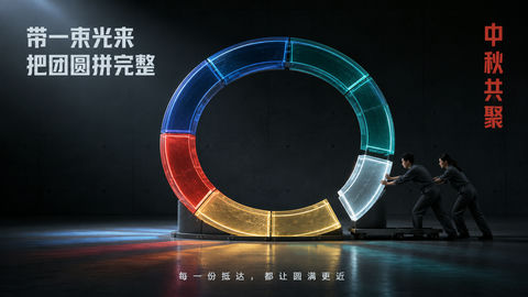 每一份抵达都让圆满更近的装置艺术 - AI图片提示词示例