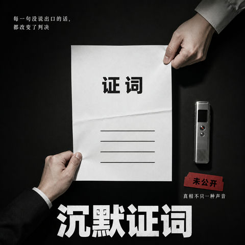 沉默证词：黑白光影下的法庭博弈 - AI图片提示词示例