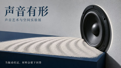 声音有形：驻波纹理艺术海报 - AI图片提示词示例