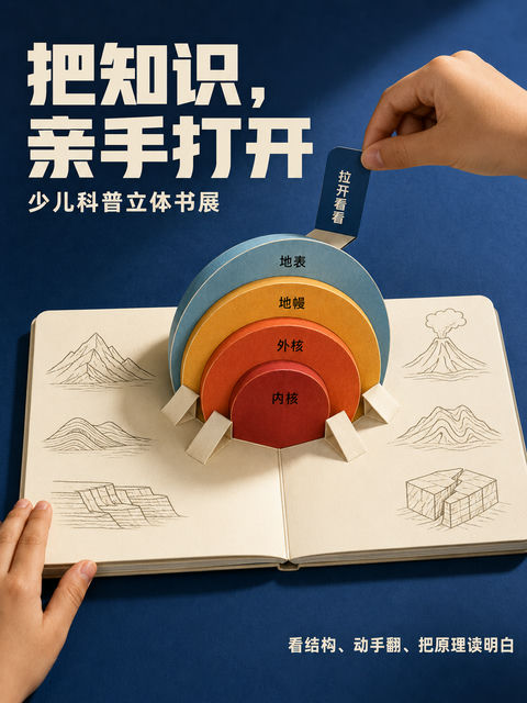 温暖手递手：旧书交换书展海报 - AI图片提示词示例