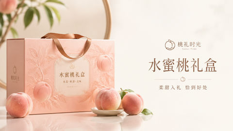 夏末桃礼官网首屏品牌视觉KV - AI图片提示词示例