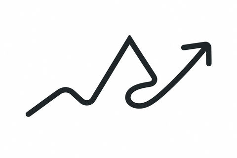 逐野户外品牌极简山脉矢量标志 - AI图片提示词示例