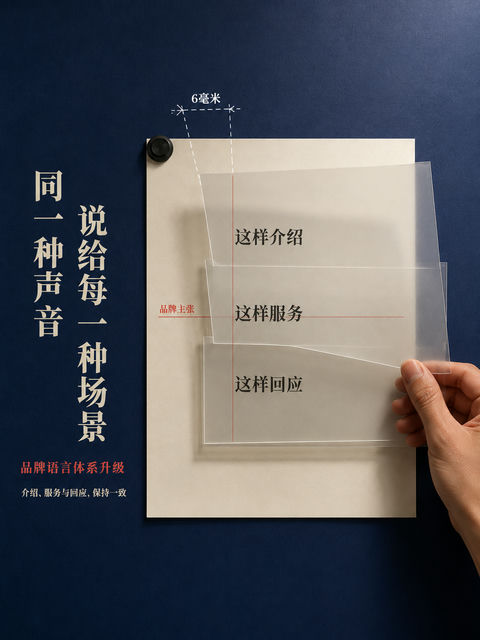 品牌语言体系升级：同一种声音的视觉建构 - AI图片提示词示例