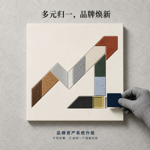 多元归一品牌焕新视觉设计 - AI图片提示词示例