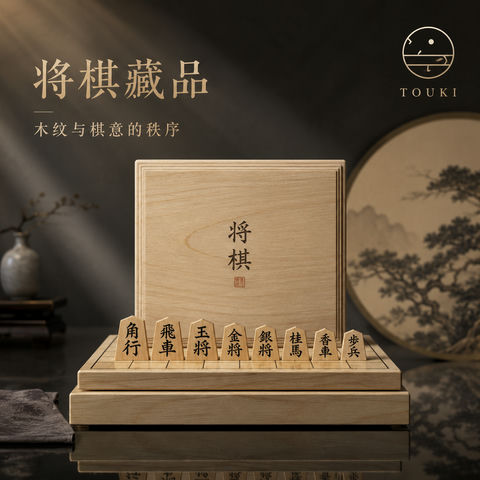 东方克制美学将棋品牌商业视觉大片 - AI图片提示词示例