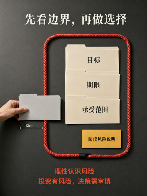 理性金融边界投资风险管理海报 - AI图片提示词示例