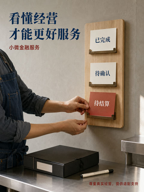 纪实视角下的小微企业金融服务海报 - AI图片提示词示例
