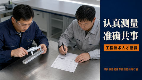 精密见真章：工业纪实风格技术人才招募 - AI图片提示词示例