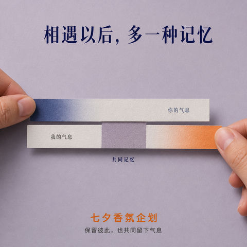极简主义七夕香氛海报共同记忆 - AI图片提示词示例