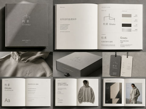 构素品牌全案：建筑美学与温柔结构的轻奢画册 - AI图片提示词示例