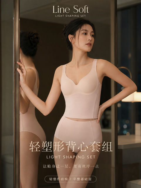极简都市塑形内衣高端宣传海报 - AI图片提示词示例