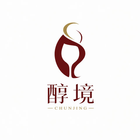 极简奢华醇境精品红酒品牌标识设计 - AI图片提示词示例
