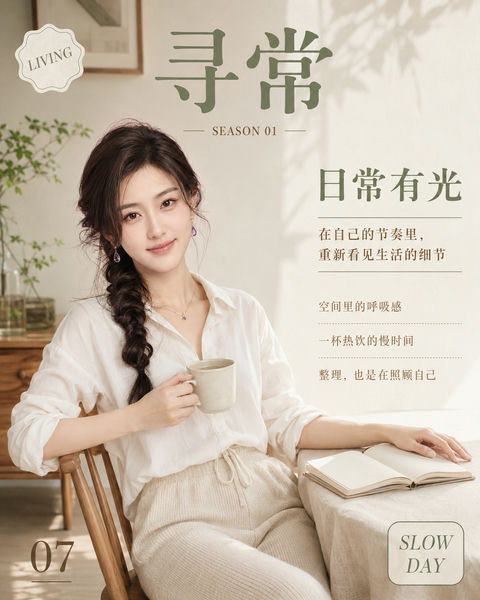 晨光序曲：寻常生活里的治愈瞬间 - AI图片提示词示例