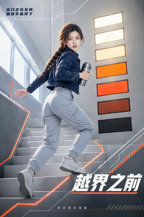 越界之前：科幻动作电影概念海报 - AI图片提示词示例