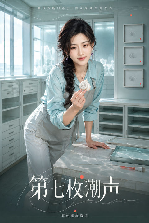 潮汐深处的循环：第七枚潮声原创海报 - AI图片提示词示例