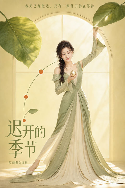 迟开的季节：植物修复师的生命仪式 - AI图片提示词示例