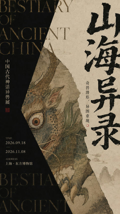 东方暗黑档案实验博物馆海报设计 - AI图片提示词示例