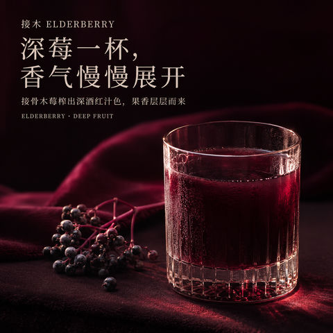 深邃莓果之夜品牌视觉 KV - AI图片提示词示例