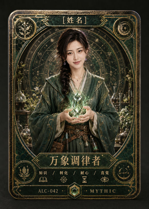东方幻梦炼金师：万象调律者典藏卡 - AI图片提示词示例