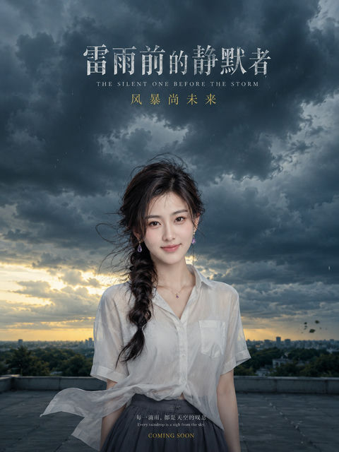 暴雨前夕的静默守望者 - AI图片提示词示例