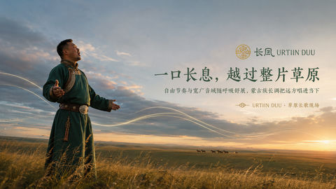 辽阔长调：夕光映照下的草原呼吸美学 - AI图片提示词示例
