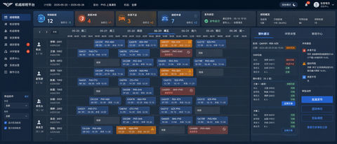 航空机组智能排班管理平台高保真UI设计 - AI图片提示词示例