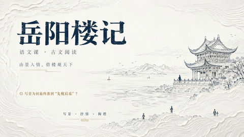 现代东方留白线描海报 - AI图片提示词示例